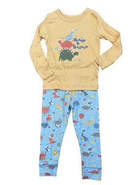 Only Boys Sleep A Saurus Dinosaur Space Astronaut PJ Set 2pc Long Sleeve Size 3T